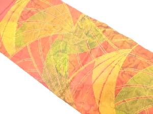 抽象扇模様織り出し 名古屋帯